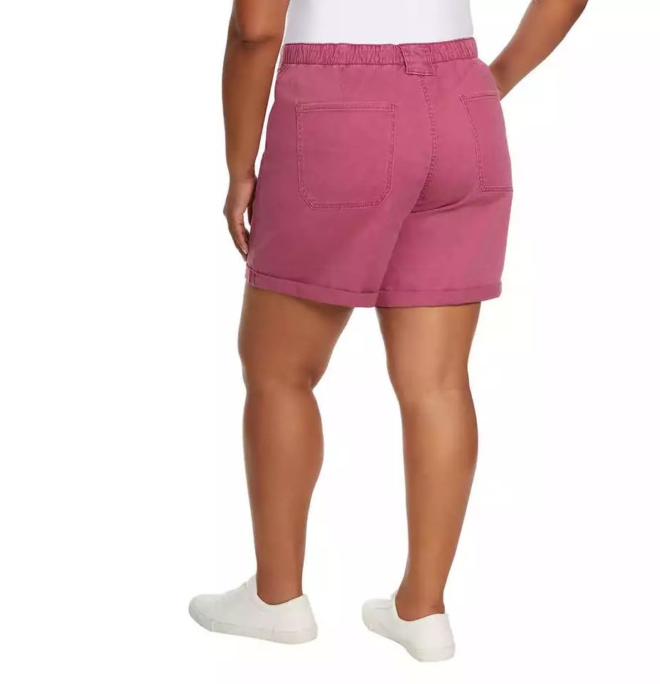 Gloria Vanderbilt Utility Short Woman - Shorts for Women Trendy (Pink, L), Large