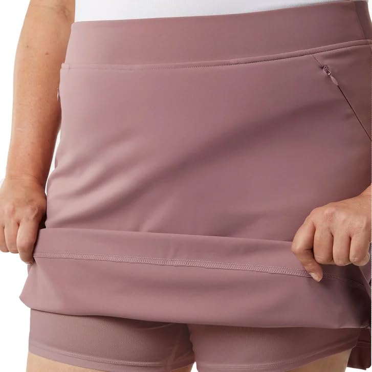 32 Degrees Women’s Skort with Inner Shorts, 2 Front Pockets, High Waist Athletic Tennis & Golf Skirt (Pink, X-Large)