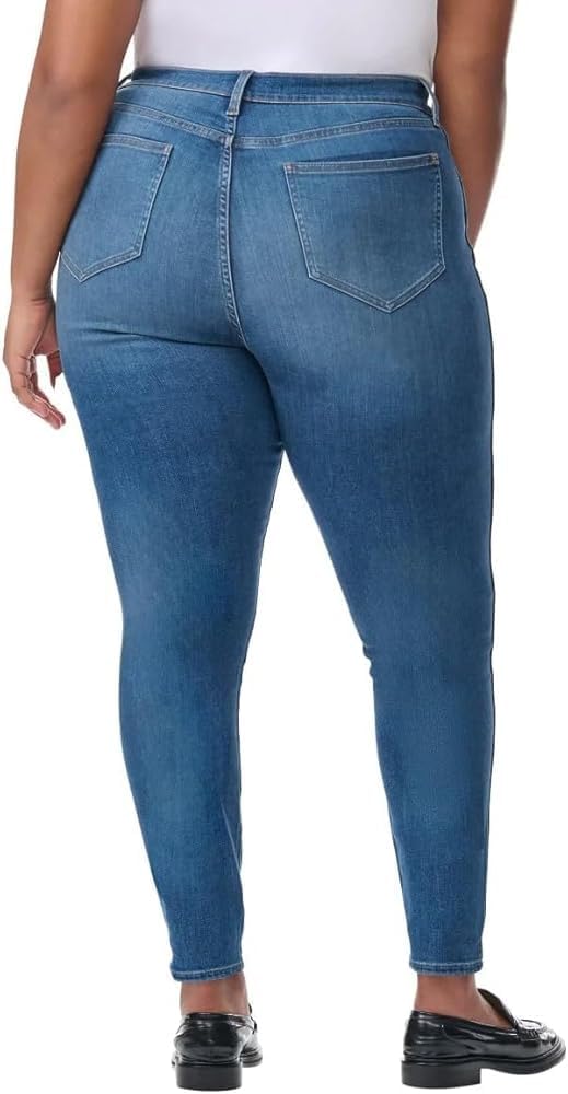 KIRKLAND Signature Women's High-Rise Skinny Jeans (US, Numeric, 14, Regular, Regular, Blue)