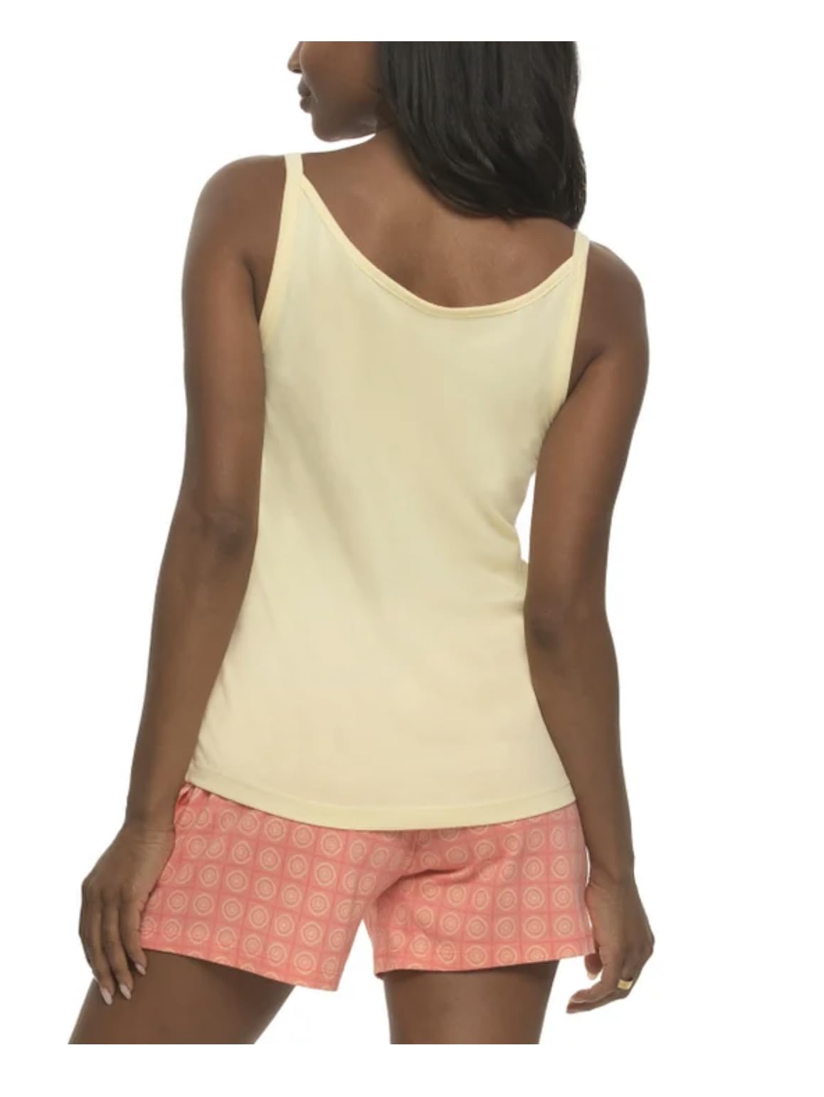 Felina Women's 4 Piece Cotton PJ Sleep Set, Tee, Tank, Short, and Pant (US, Alpha, XX-Large, Regular, Regular, Pink (Strawberry Ice/Maize))