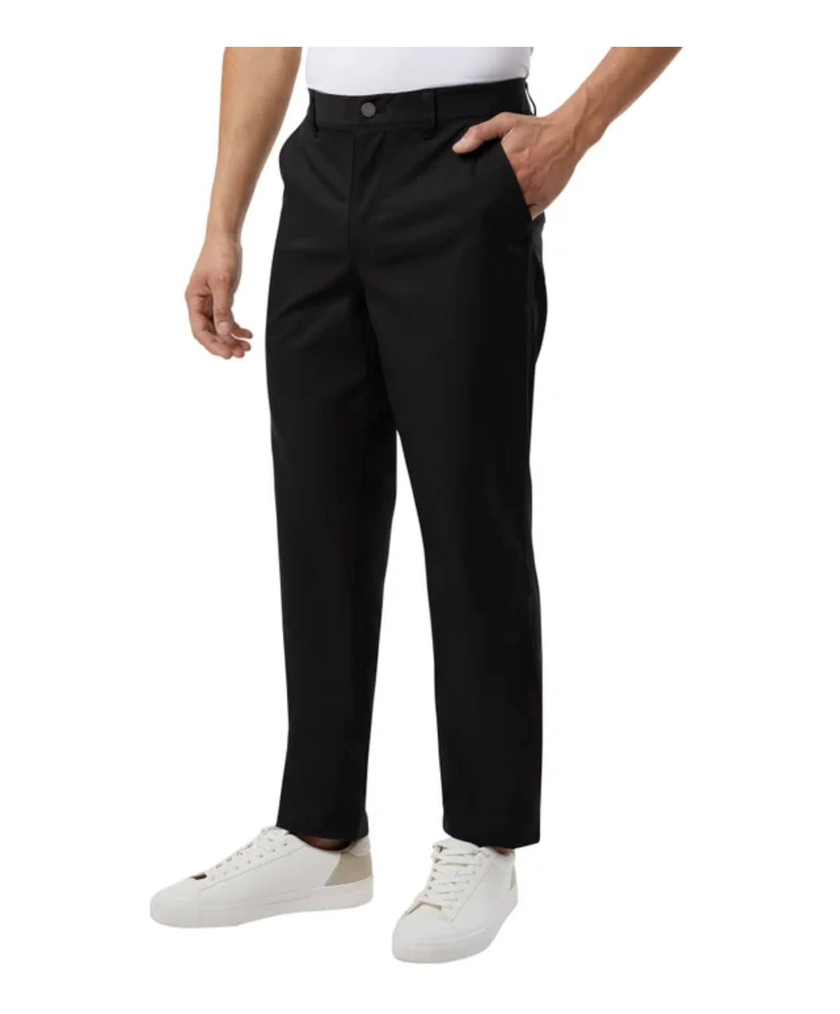 32 Degrees Cool Men's Stretch Chino Pant (US, Waist Inseam, 40, 30, Regular, Regular, Black)