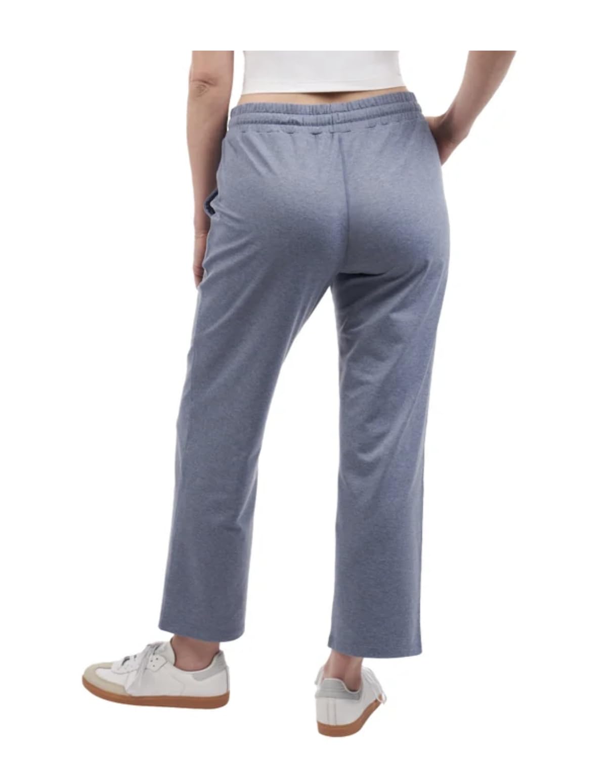 KIRKLAND Signature Women's Pull-On Lightweight Crop Pant with Pockets (US, Alpha, XX-Large, Regular, Regular, Blue)