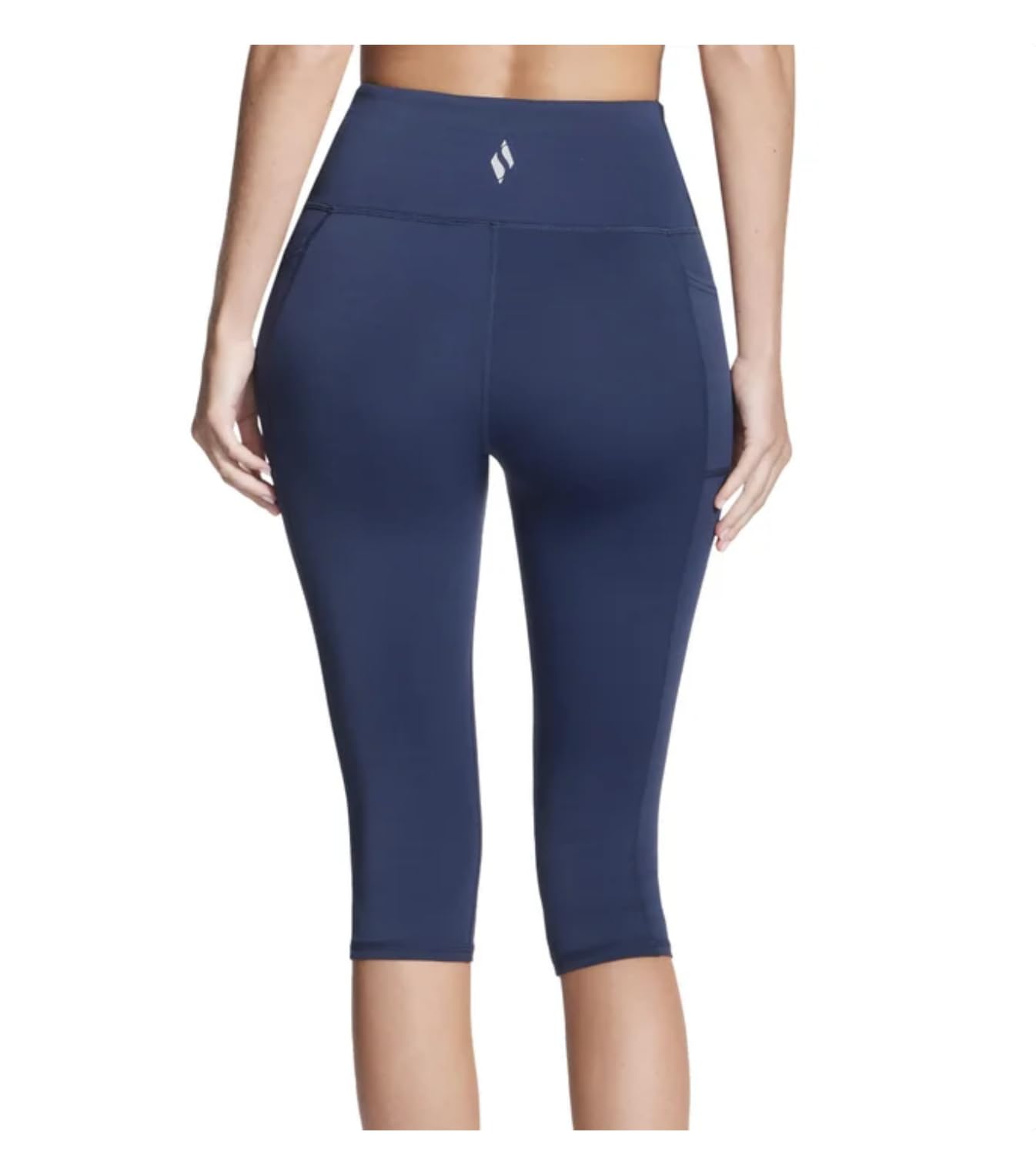 Skechers Gowalk Women's Active Stretch Moisture Wicking Capri Legging Pant with Pockets (US, Alpha, X-Large, Regular, Regular, Navy (Blue))
