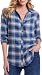 Weatherproof Vintage Women's Long Sleeve Button Down Flannel Shirt (US, Alpha, XX-Large, Regular, Regular, Blue)