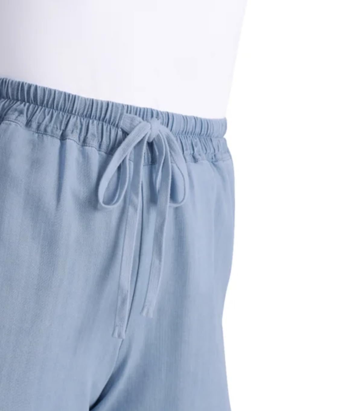 Hilary Radley Women's Pull-On Tencel Short with Pockets (US, Alpha, XX-Large, Regular, Regular, Light Blue (Light Denim))