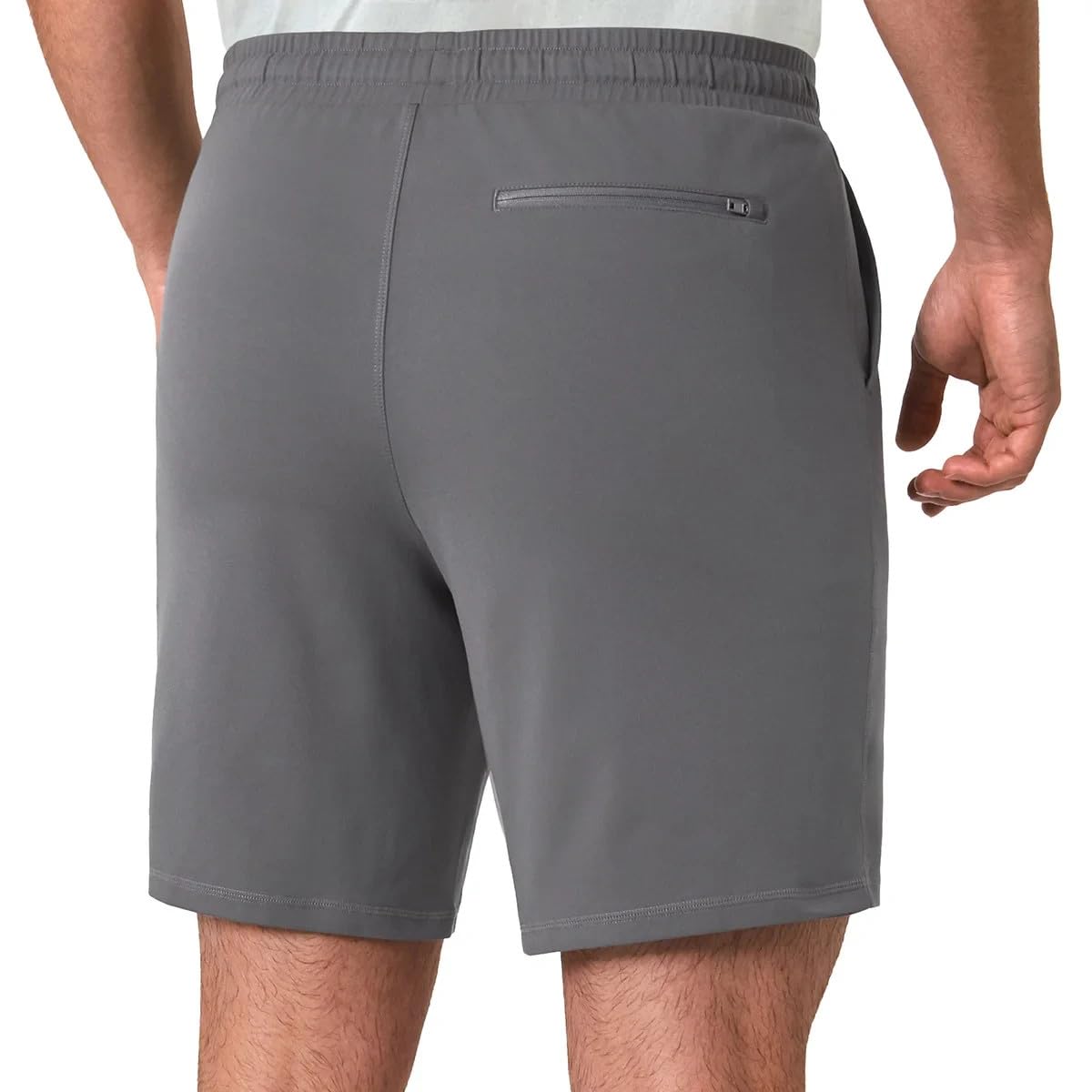 Mondetta Outdoor Project Men's Performance Active Short with Pockets (US, Alpha, Small, Regular, Regular, Gray)