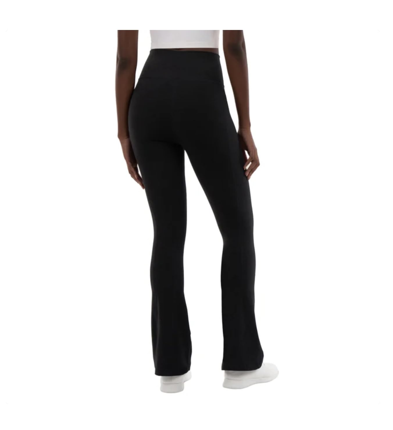 KIRKLAND Signature Women's Stretch Brushed Mini Flare Yoga Pant with Pockets (US, Alpha, XX-Large, Regular, Regular, Black)