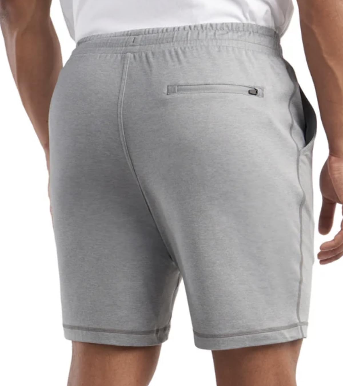 KIRKLAND Signature Men's Moisture Wicking Lounge Short (US, Alpha, Small, Regular, Regular, Gray)