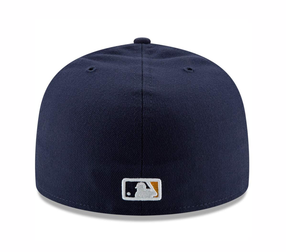 New Era 59Fifty Hat Milwaukee Brewers Glove Navy Blue Alt2 Fitted Cap (7 3/4)