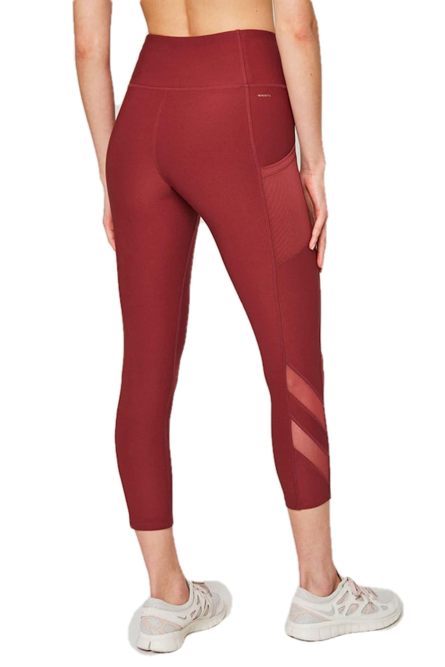 Mondetta Women's High Rise Tight Legging (US, Alpha, Small, Regular, Regular, Oxblood Red)