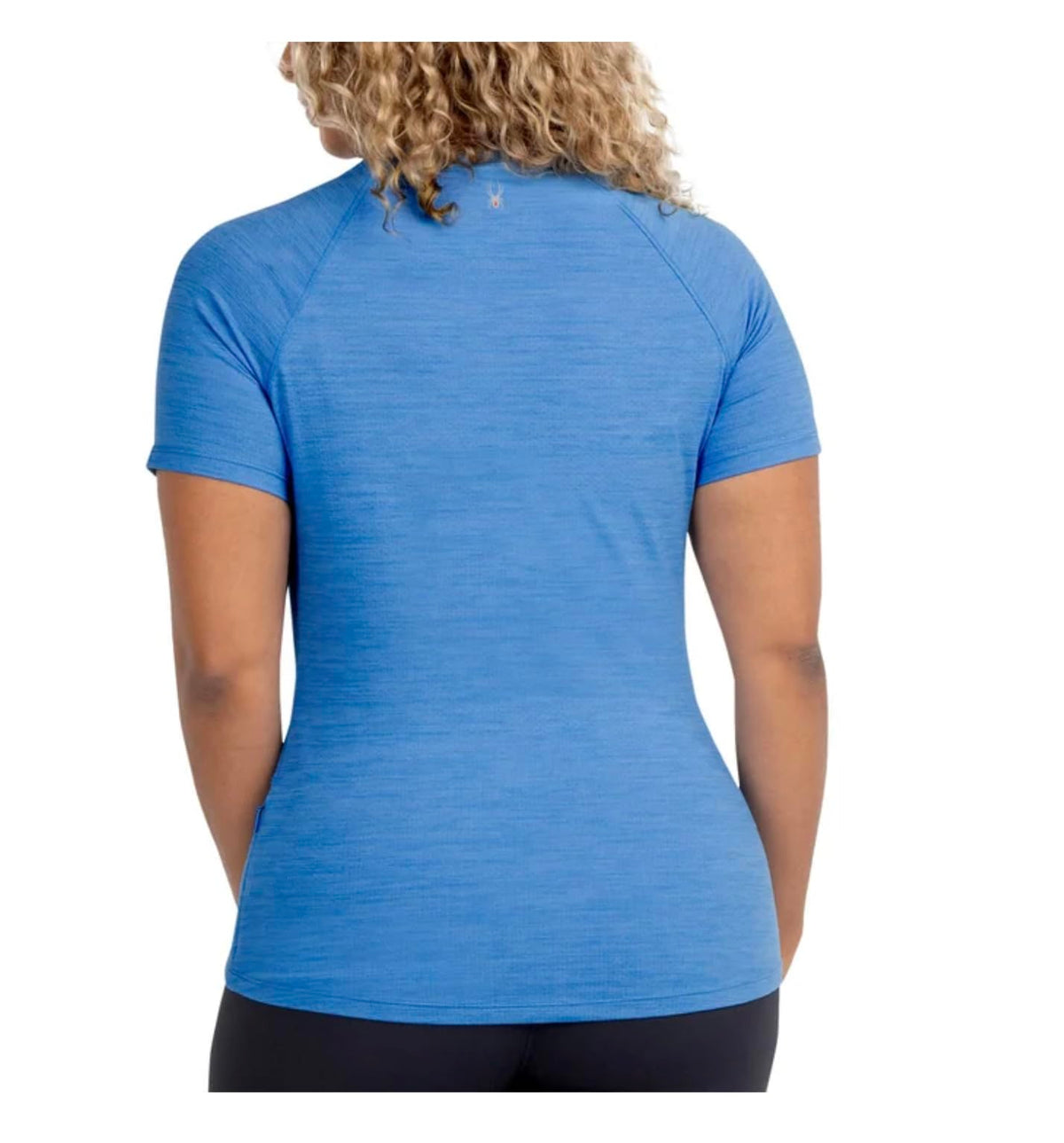 Spyder Active Women's Short Sleeve Active Tee Shirt (US, Alpha, X-Small, Regular, Regular, Blue Heather)