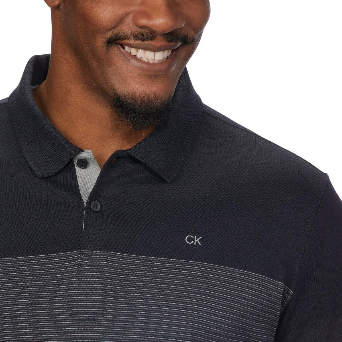 Calvin Klein Men's Polo (Black,Small)