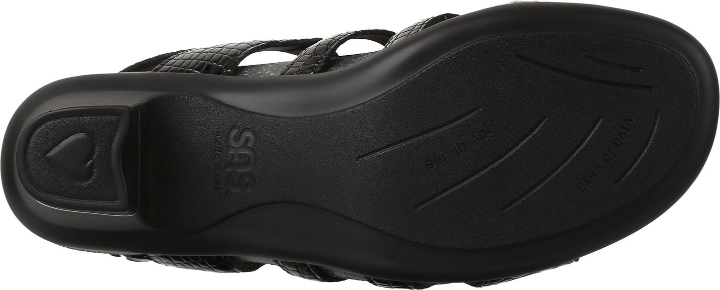 SAS Womens Allegro Black Croc 11 W - Wide (C)