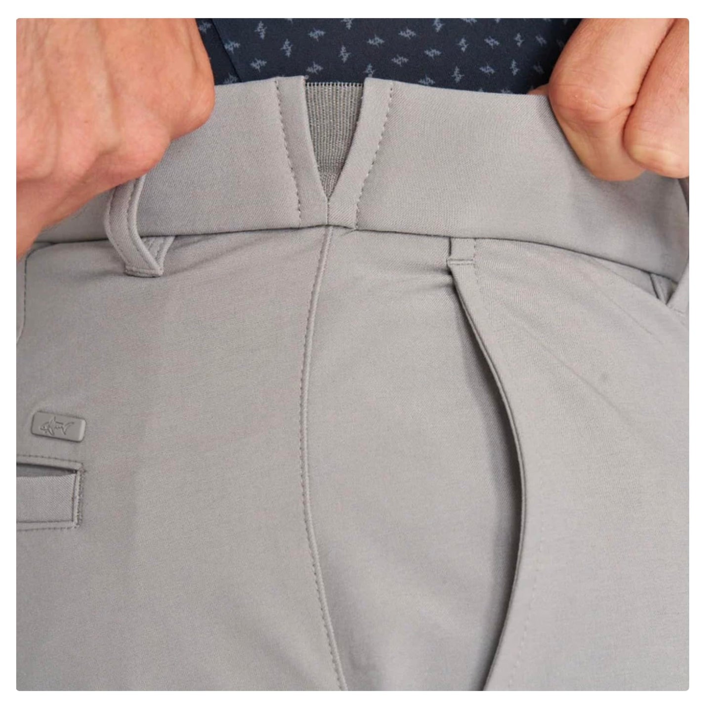 Greg Norman Men's Performance Stretch Golf Short (US, Numeric, 32, Regular, Regular, Gray)