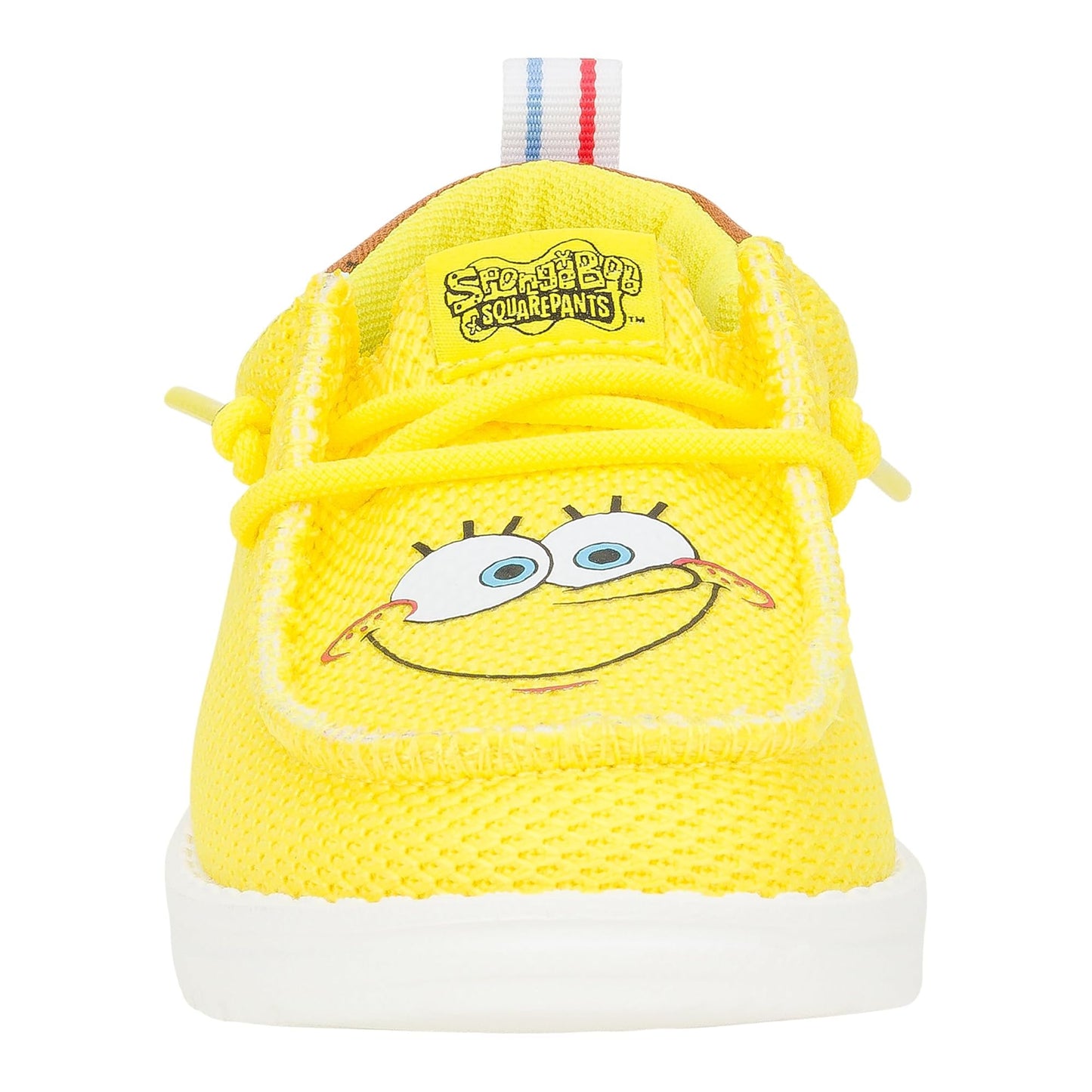 HEYDUDE Kids Boys Wally Funk Spongebob (Little Kid/Big Kid) Brown/Yellow 4 Medium