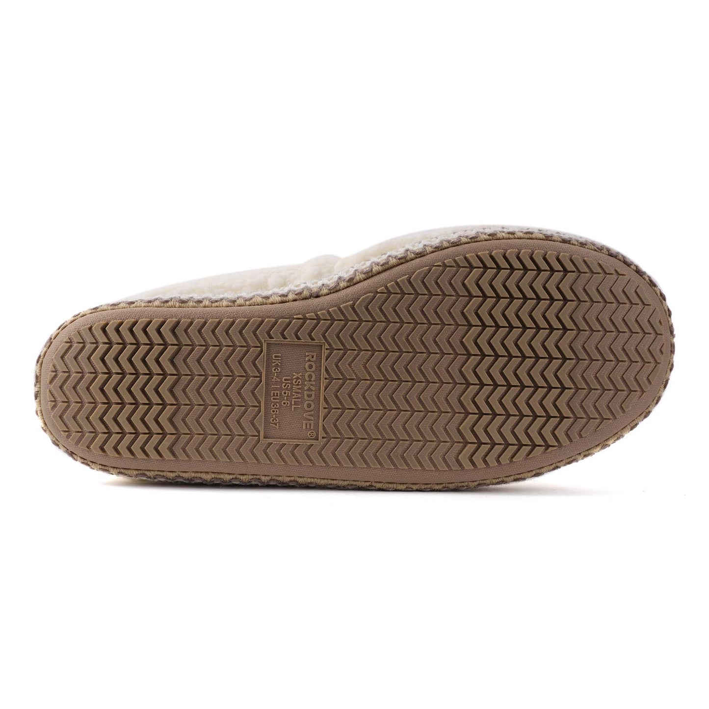 RockDove Women's Terra Moc Memory Foam Slipper, Size 9.5-10.5 US Women, Natural