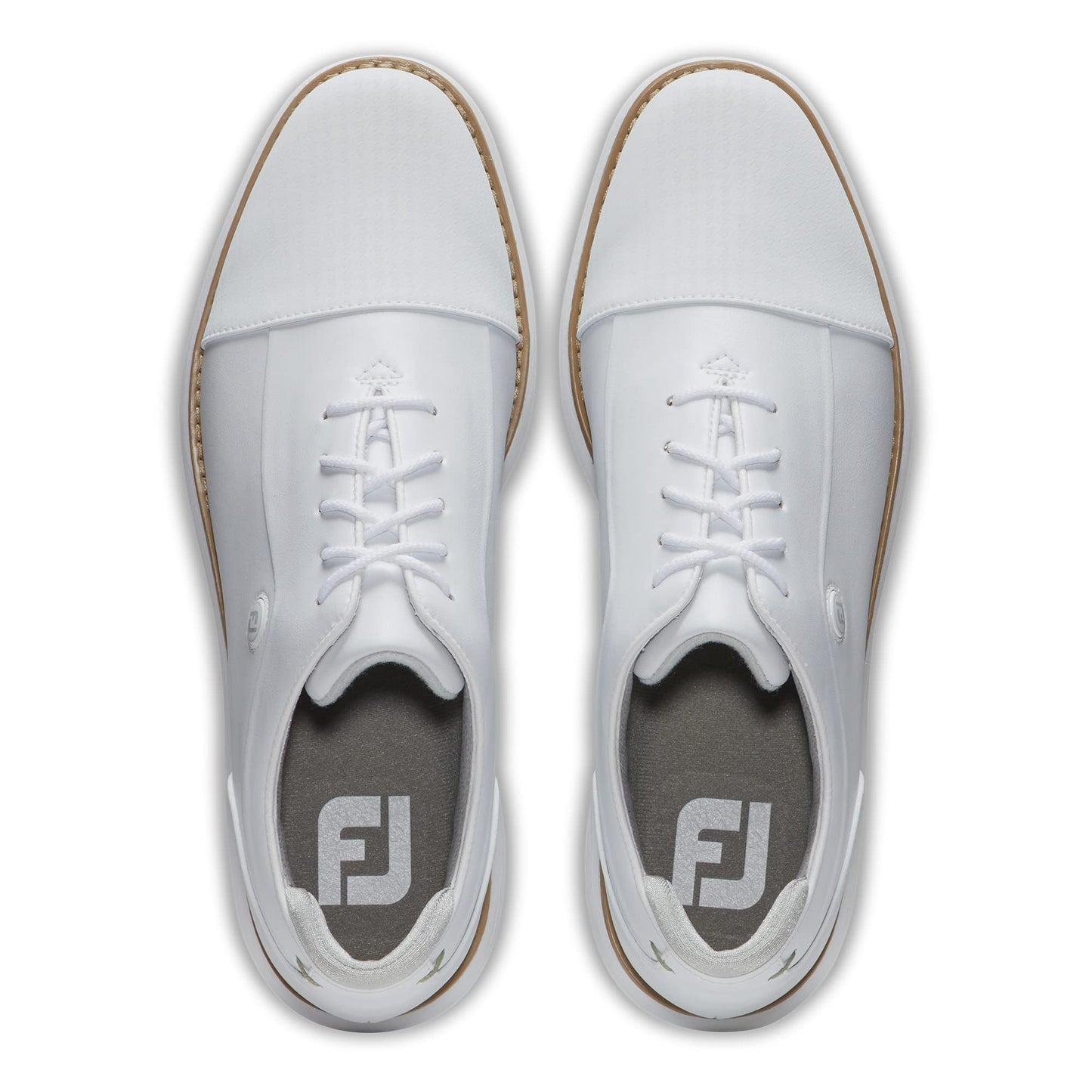 FootJoy Women's Traditions Previous Season Style Golf Shoe, White/White Cap Toe, 8 Wide