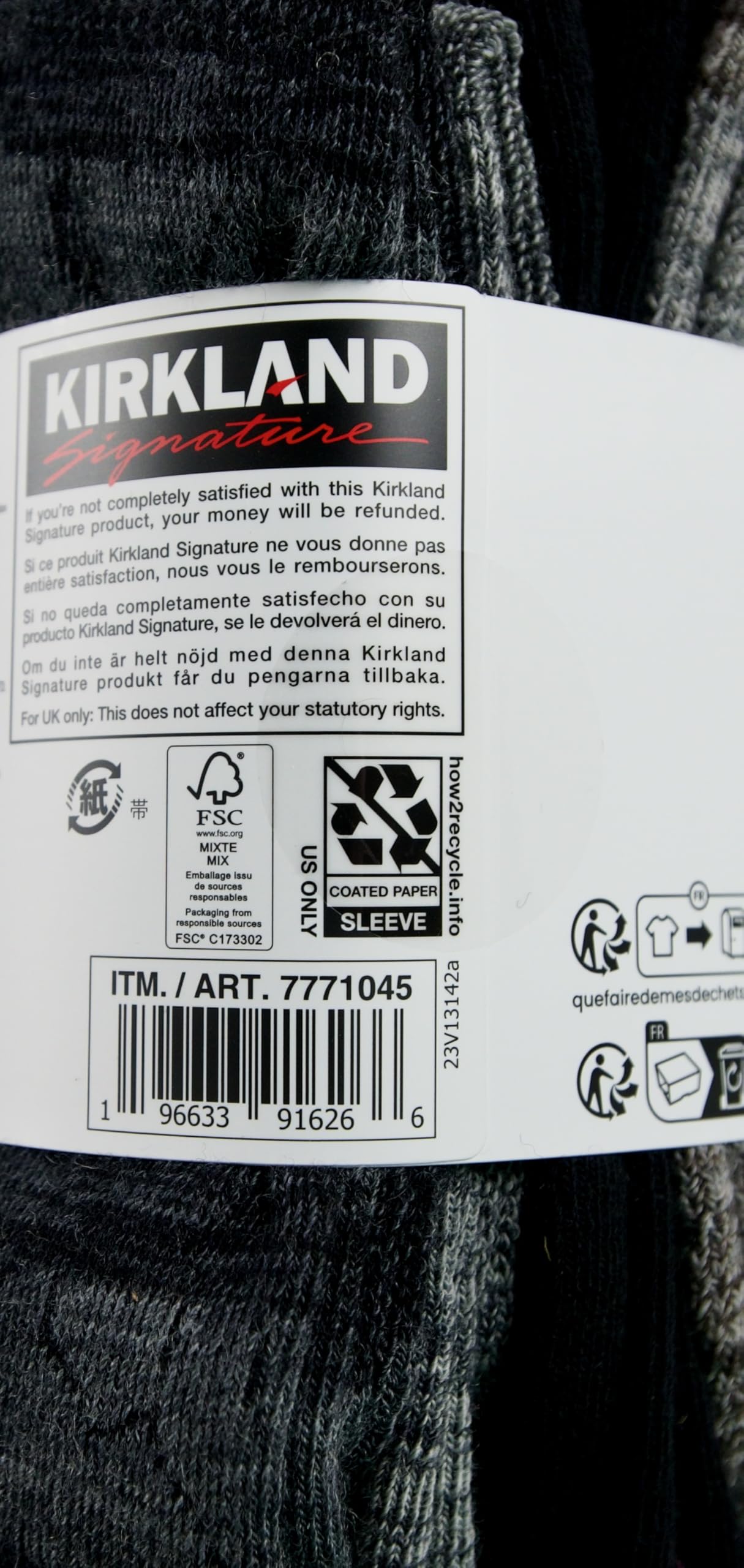 KIRKLAND Signature Ladies' Extra-Fine Merino Wool Crew Socks, Multi-Color, 4 Pairs