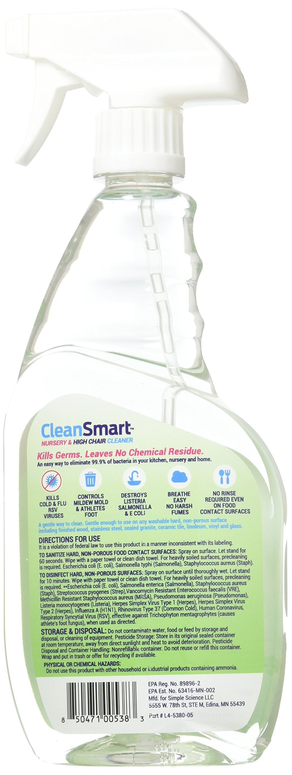 Clean Smart Nursery and High Chair Cleaner