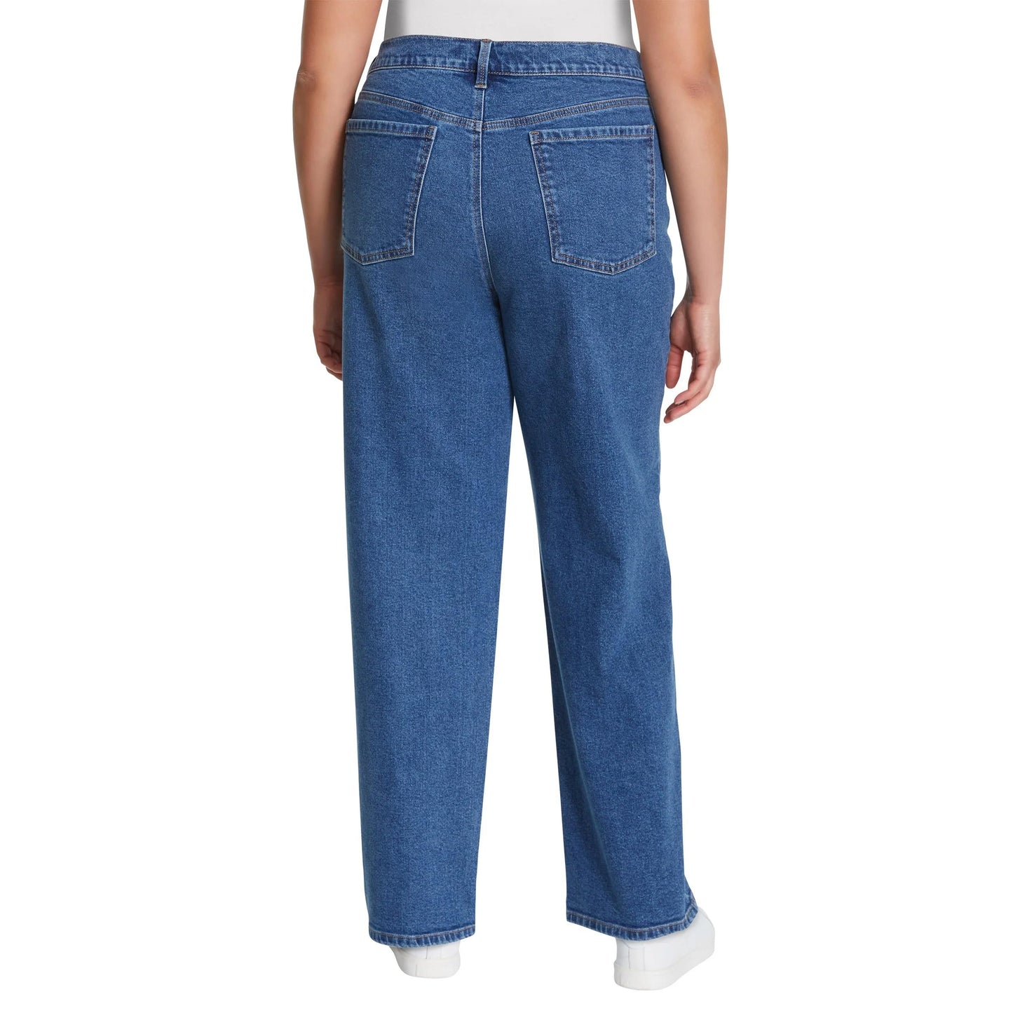Gloria Vanderbilt Women’s Straight Leg Relaxed Fit Cotton Stretch Jean (Dark Blue, 10)