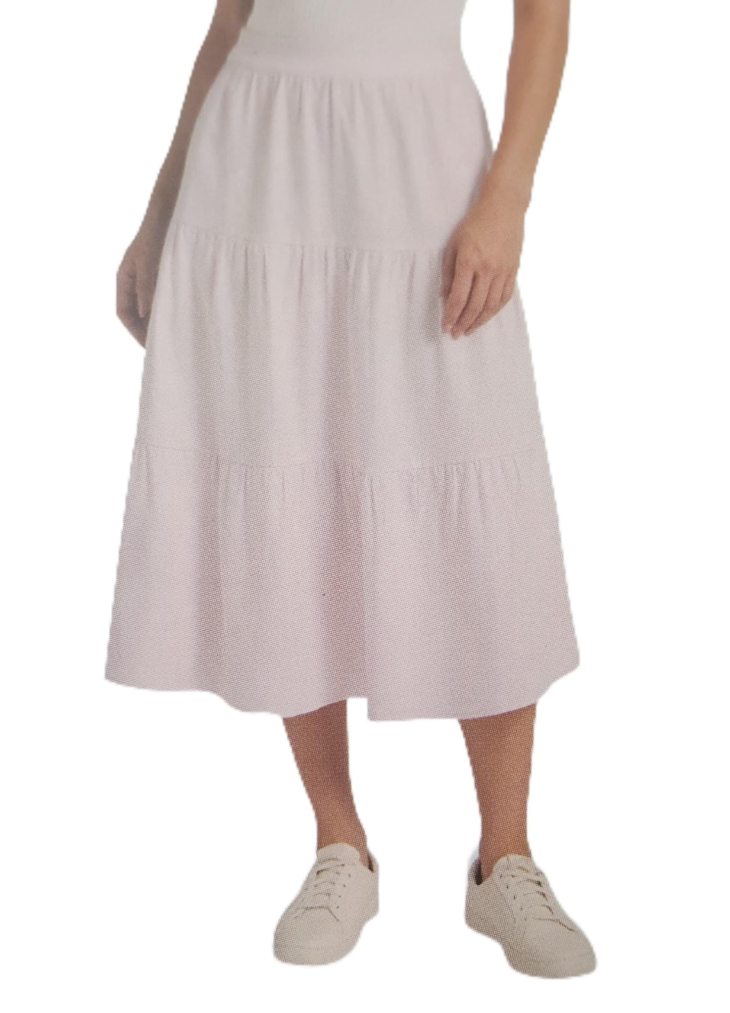 Matty M Women's Linen Blend Midi Skirt with Pockets (US, Alpha, Large, Regular, Regular, Light Purple)