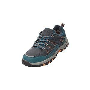 Mountain Warehouse Stampede Kids Waterproof Hiking Shoes Petrol Blue Kids Shoe Size 5 US