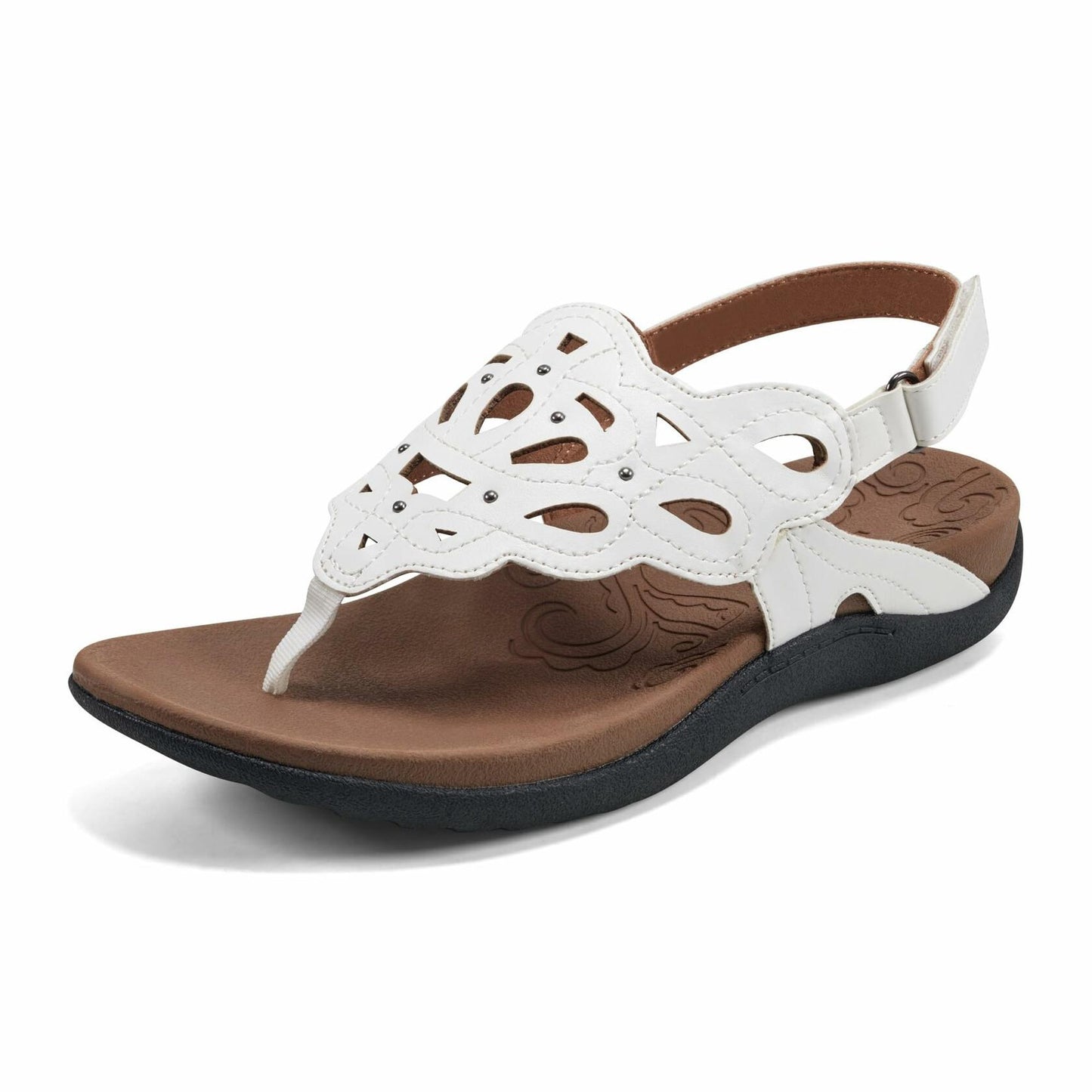 Rockport Women's Ridge Sling Sandal, White, 7.5 W US