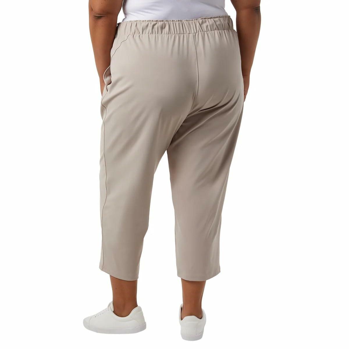 32 Degrees Women Nylon Lux Capri (US, Alpha, X-Large, Regular, Regular, Tan)