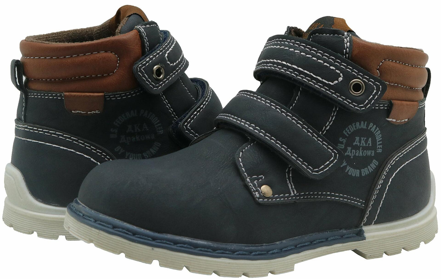 Apakowa Toddler Boy's Cowboy Boots (8 M US Toddler, Black)