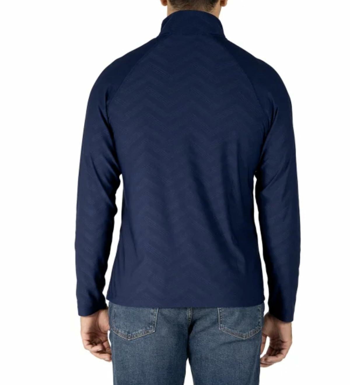 Gerry Men's Moisture Wicking Active Stretch Long Sleeve Quarter Zip Pullover (US, Alpha, XX-Large, Regular, Regular, Blue)
