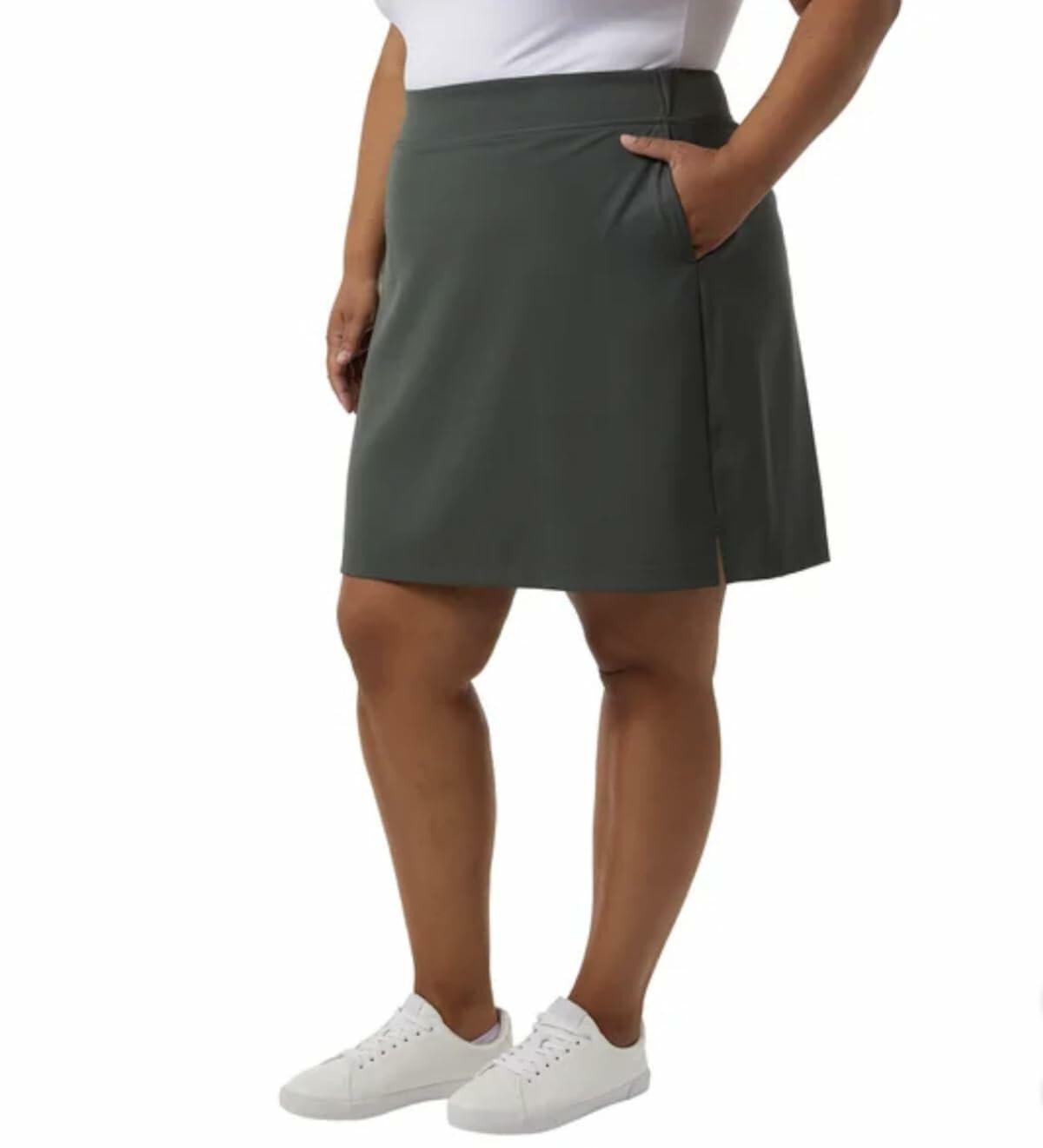 32 Degrees Cool Women's Active Skort with Pockets (US, Alpha, X-Large, Regular, Regular, Green (Cactus Green))