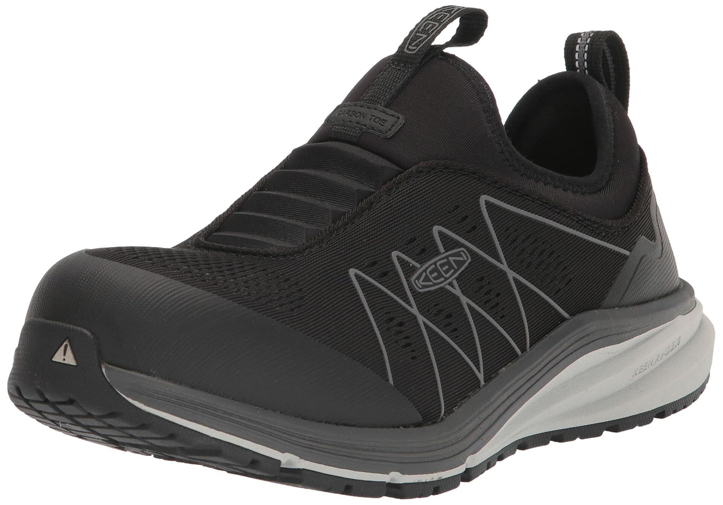KEEN Utility Men's Vista Energy Shift Low Height Composite Toe Slip On Industrial Work Shoes, Vapor/Black, 11.5