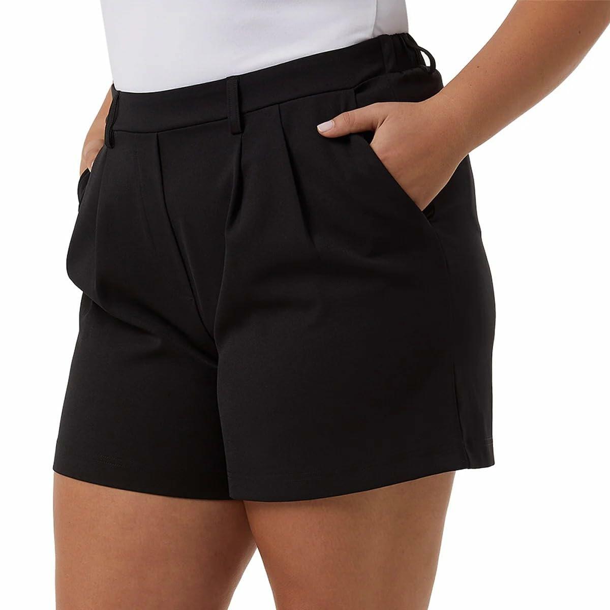 32 Degrees Women Pleated Short (US, Alpha, X-Large, Regular, Regular, Black)