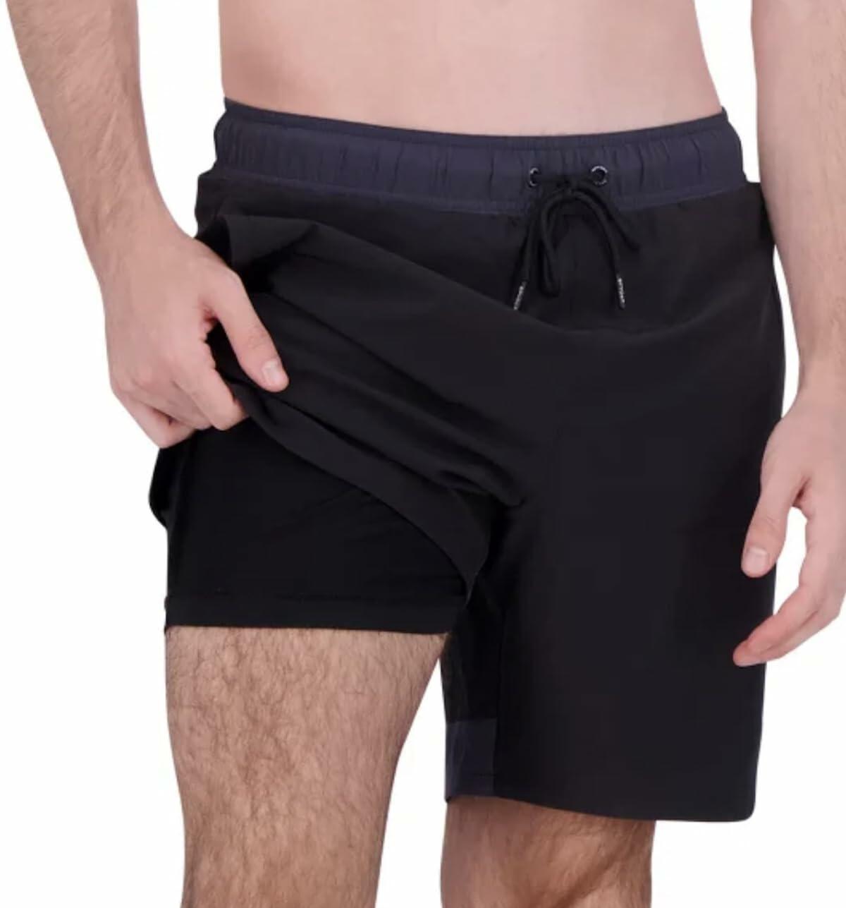 Spyder Men's UPF 30+ Breathable Comfort Stretch Swim Short (US, Alpha, Small, Regular, Regular, Black)