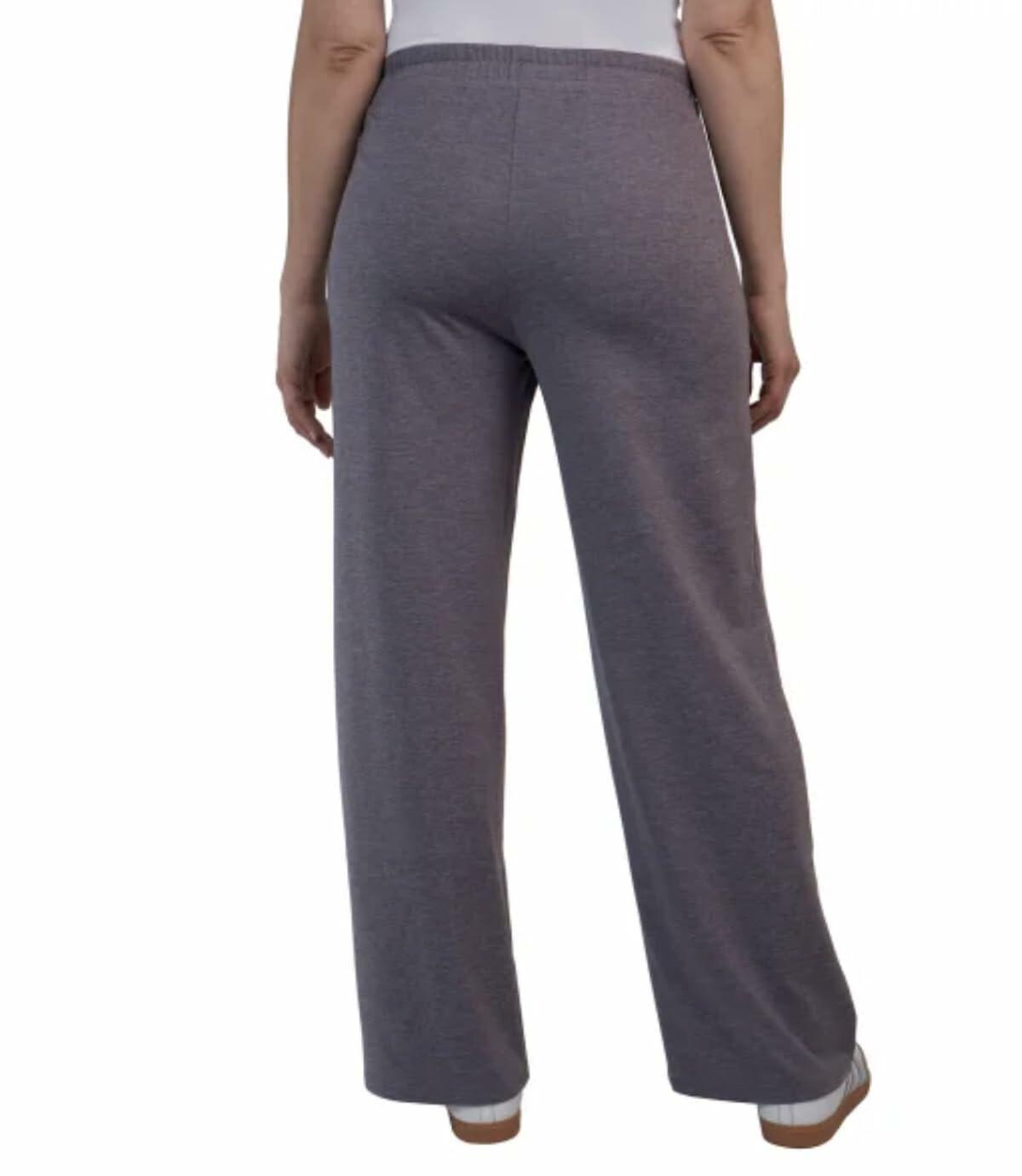 Kirkland Signature Women's Moisture Wicking Lightweight Pintuck Pant (US, Alpha, Medium, Regular, Regular, Amethyst Heather (Purple))