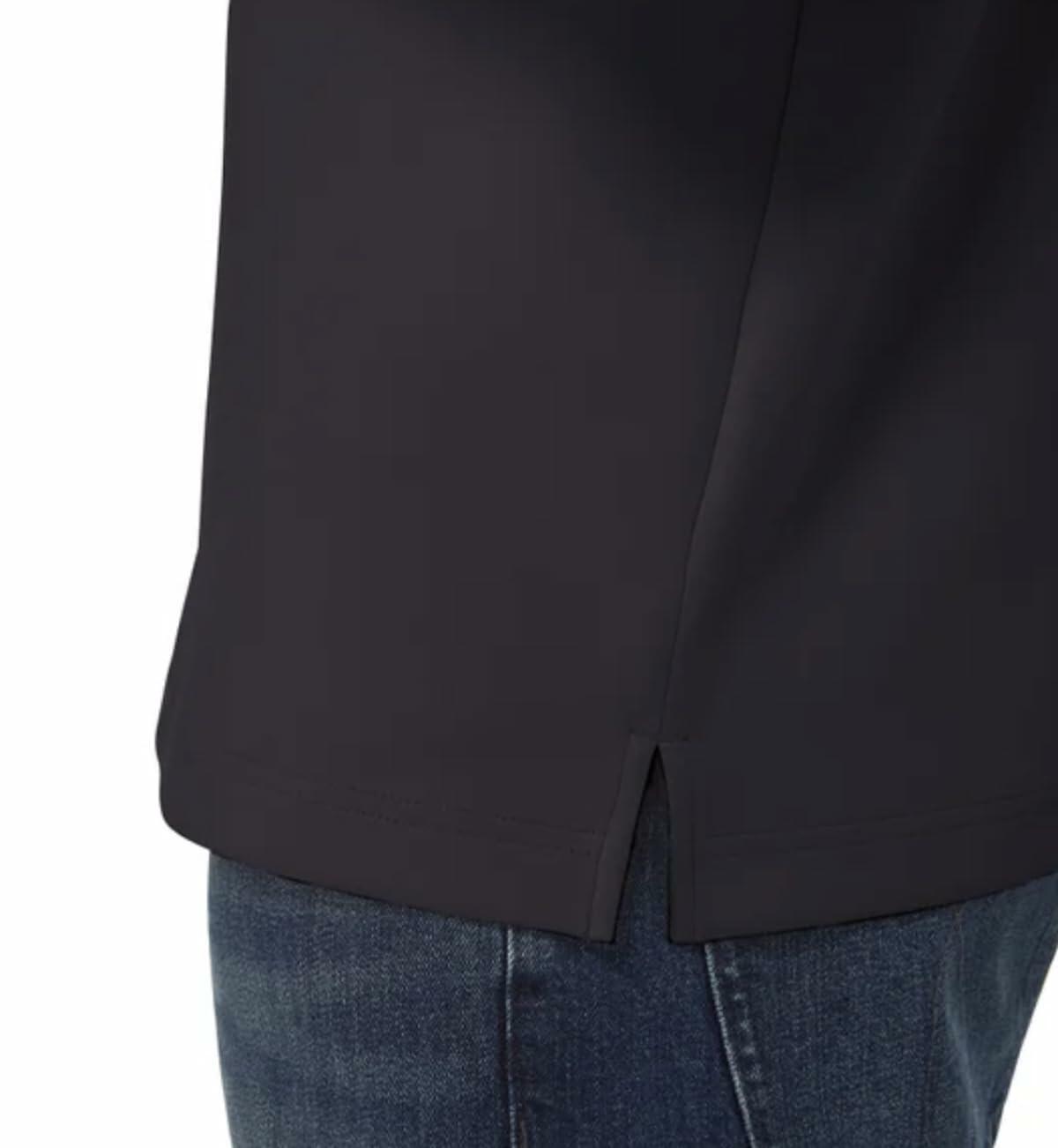 KIRKLAND Signature Men's UPF 50+ Stretch 1/2 Zip Pullover (US, Alpha, Medium, Regular, Regular, Black)