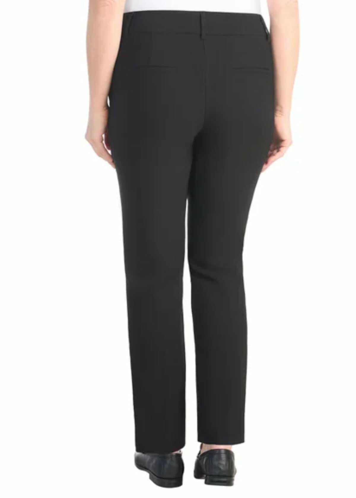 Hilary Radley Women's Pull-On Pant with Built-in Tummy Control Panel (US, Alpha, X-Large, Regular, Regular, Black)