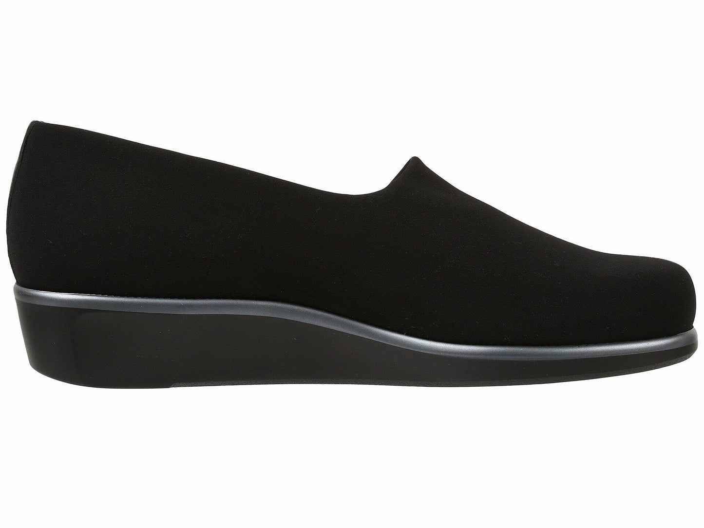 SAS Bliss Slip On Comfort Wedge Black 6 S - Slim (AAA)
