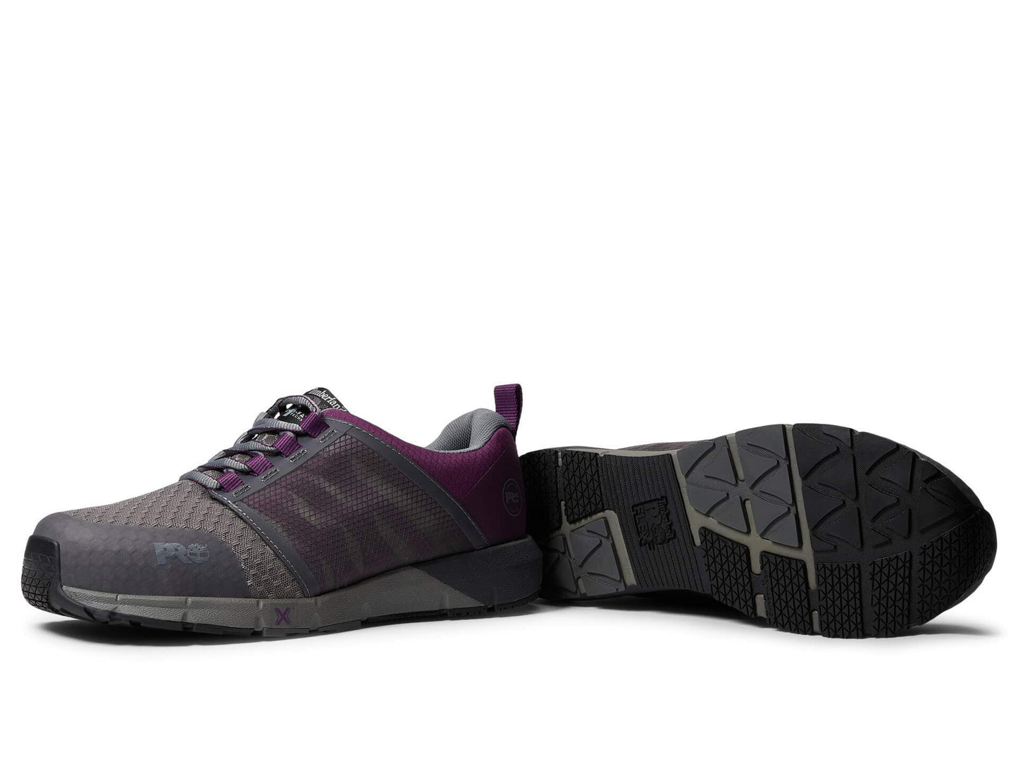Timberland PRO® Radius Composite Safety Toe Sneakers for Women – Anti-Fatigue Technology – HoverSpring Foam Black/Purple 1 5.5 C - Medium