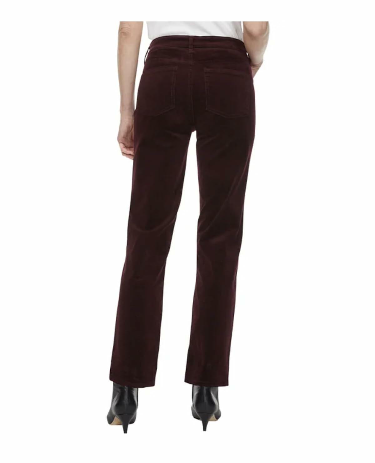 Buffalo David Bitton Women's Stretch Straight Leg Corduroy Pant (US, Numeric, 14, Regular, Regular, Mulberry (Dark Red))