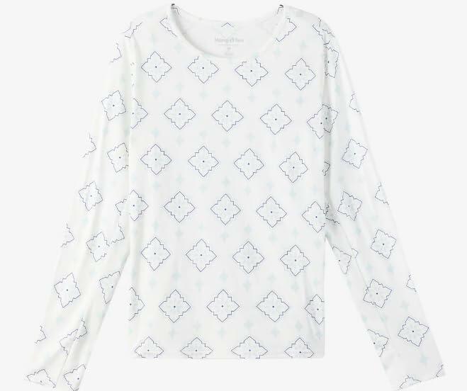 HANG TEN Women's Long Sleeve Shirt - Lightweight Quick Dry Rash Guard - Sun Protection Shirt - Beach - Hiking - Outdoor (White, XXL)
