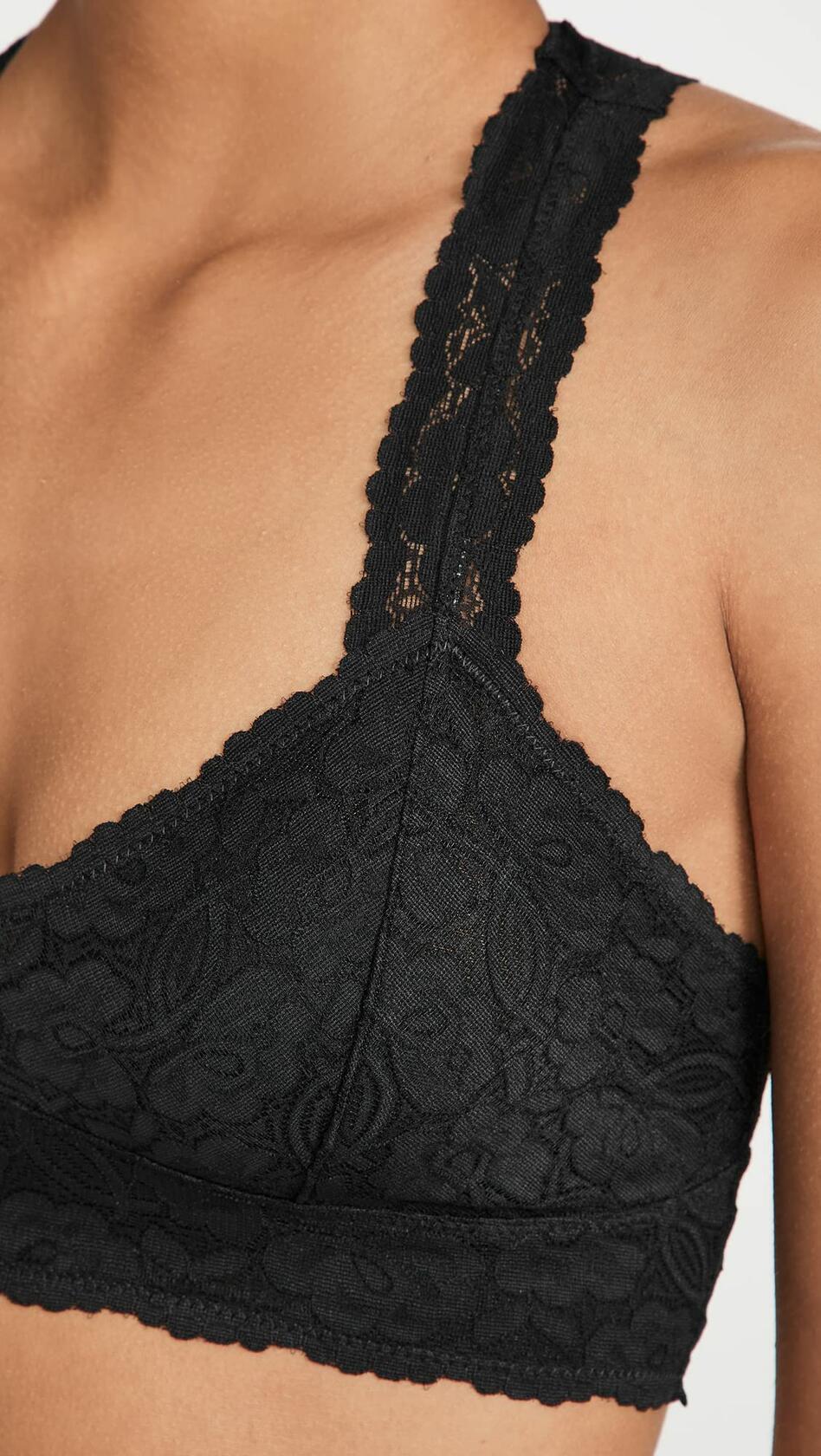 Free People Galloon Lace Racerback Navy SM