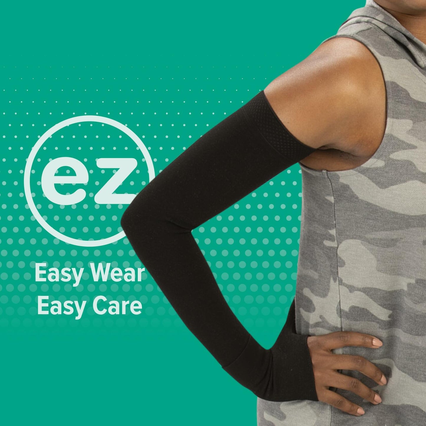 Juzo Soft 2002, Compression Armsleeve with Silicone Top Band, 30-40 mmHg, Max, Regular, 3 (III), Beige