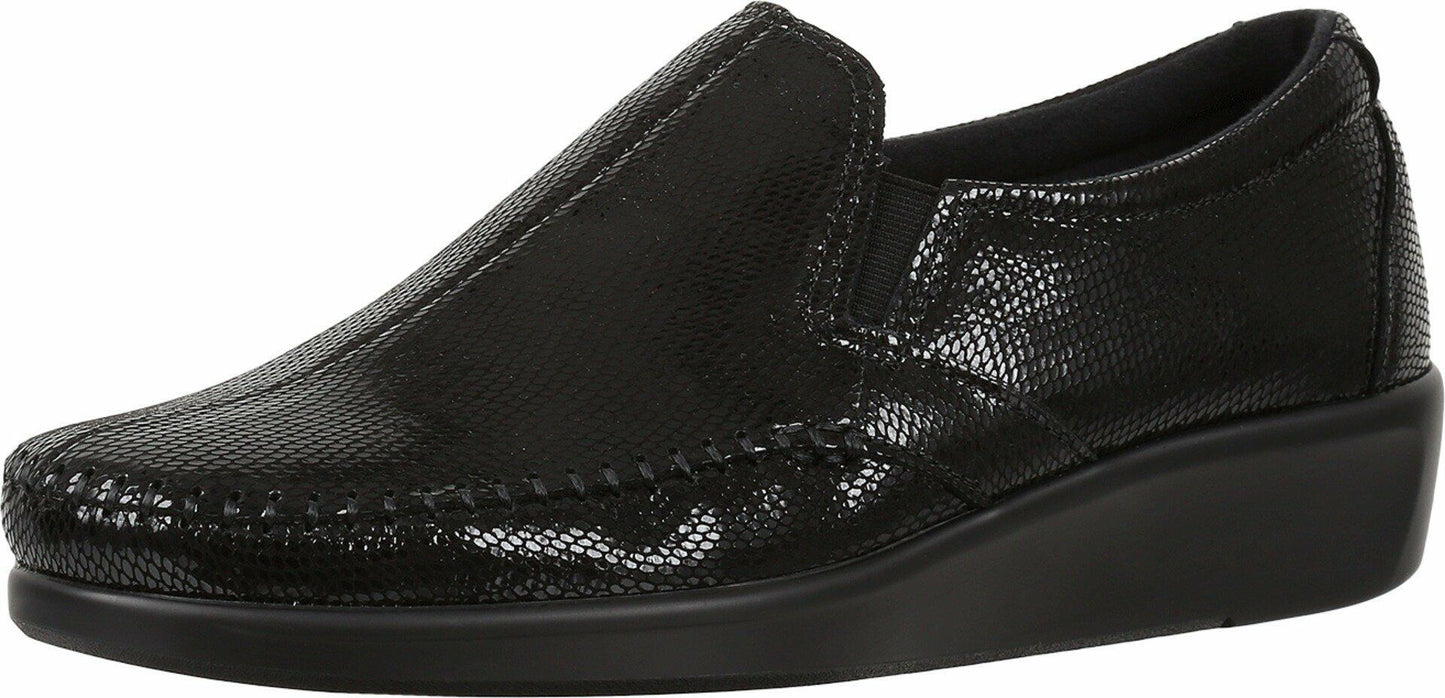 SAS Dream Comfort Loafer Black Snake 8.5 M (M) (B)