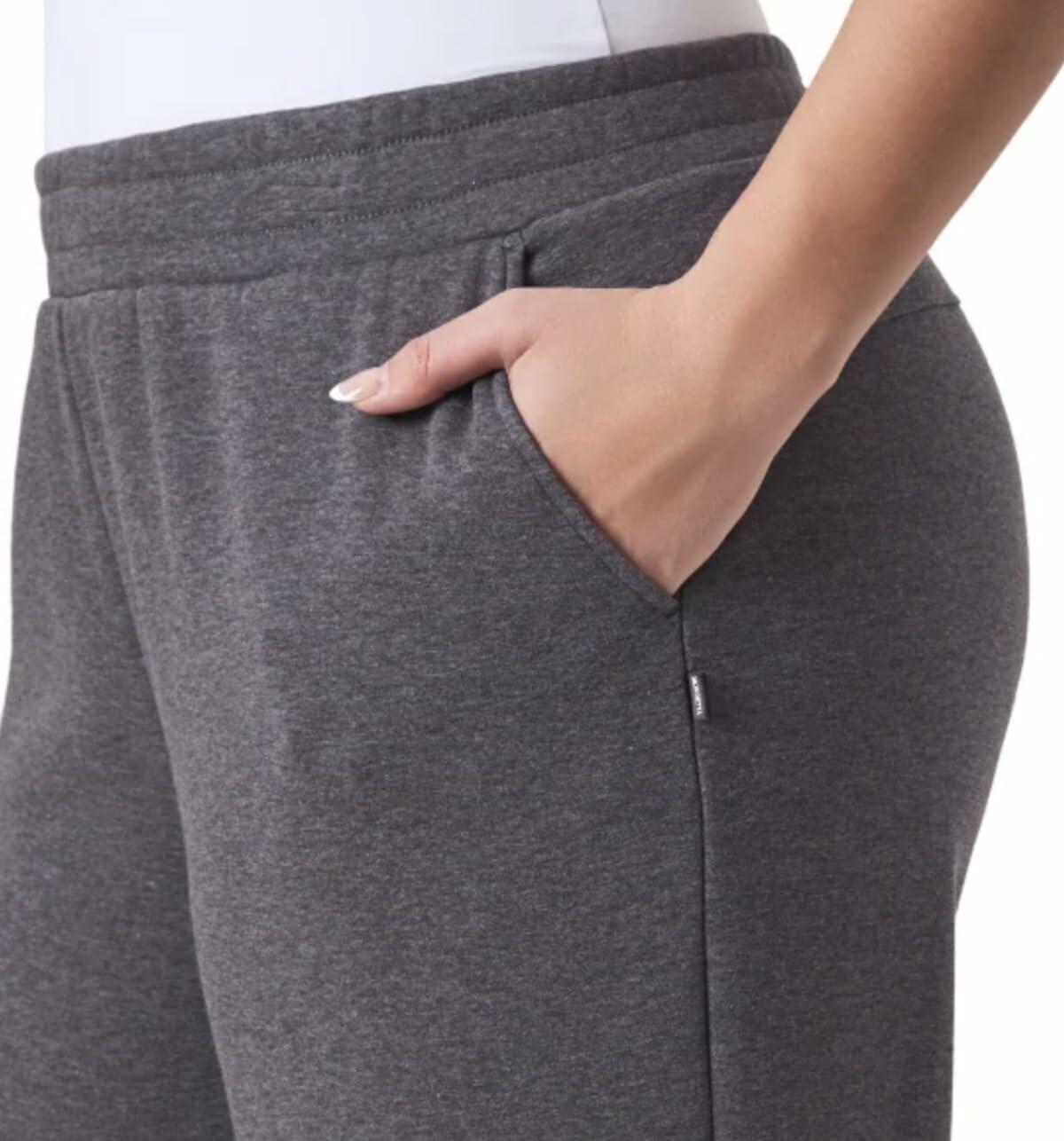 Mondetta Women's Pull On High Waisted Fleece Pant (US, Alpha, X-Large, Regular, Regular, Purple)