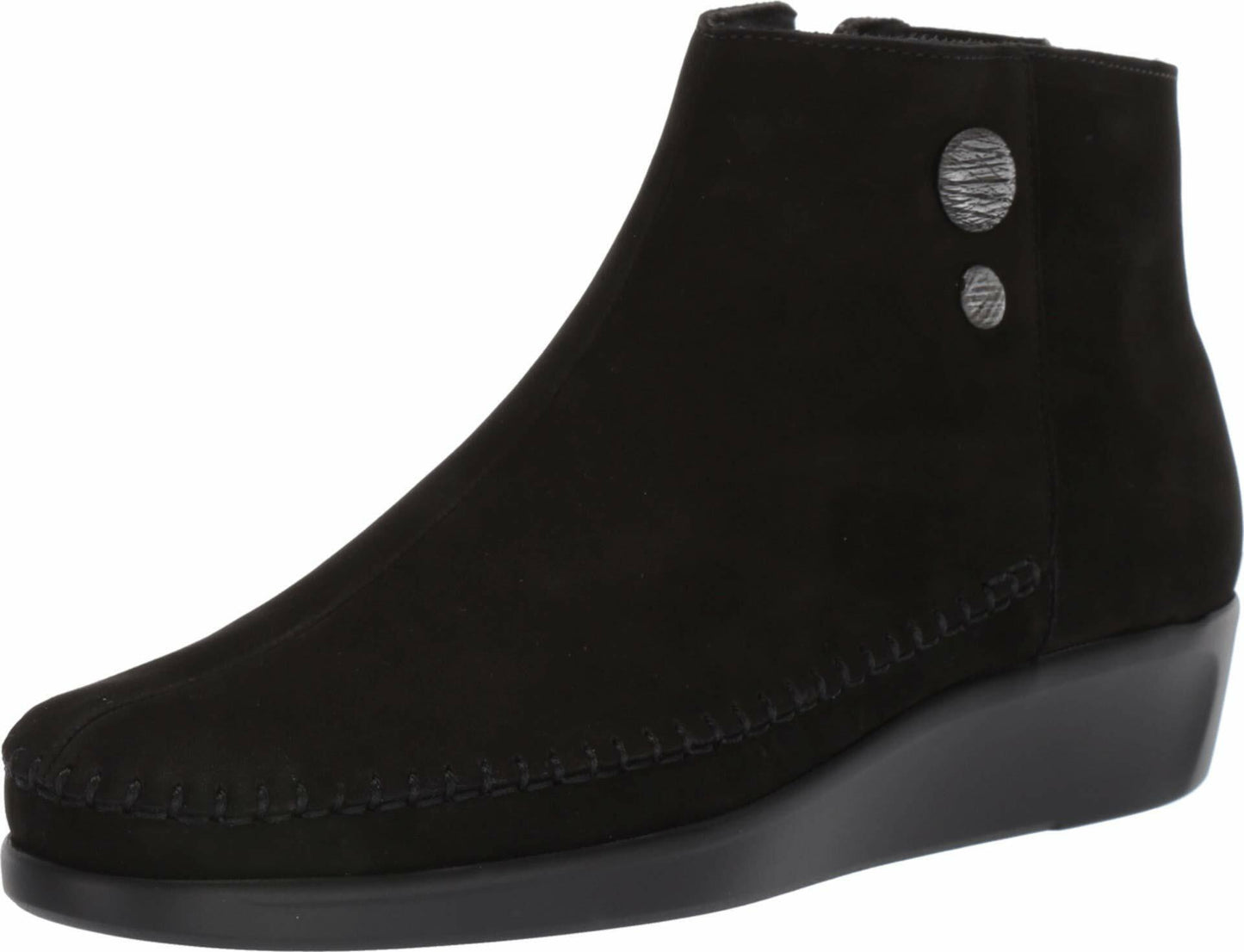 SAS Jade Side Zip Comfort Ankle Boot Onyx 11 WW - Double Wide (D)