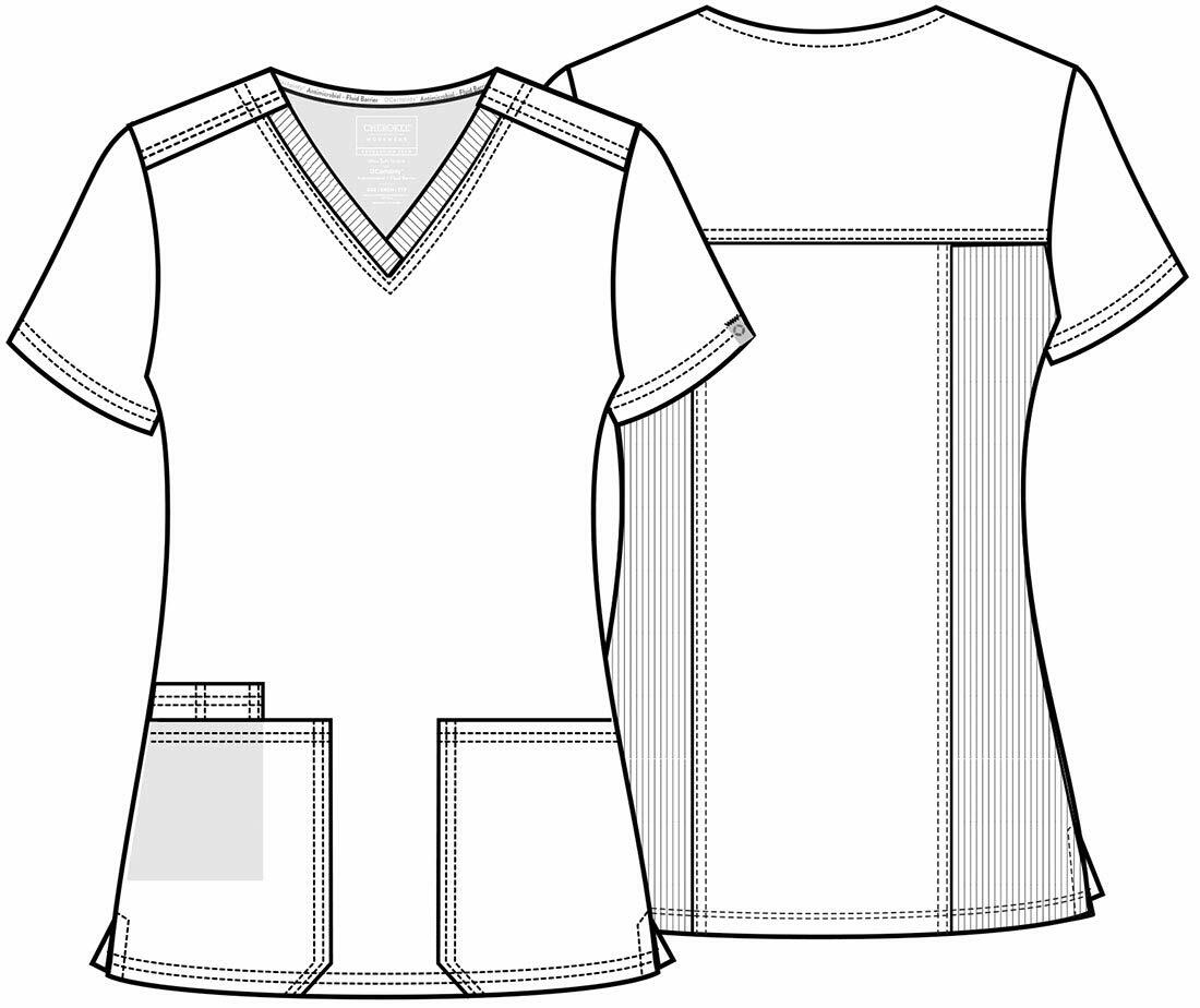 Cherokee Women Scrubs Top Workwear Revolution Tech V-Neck WW770AB, XL, Pewter