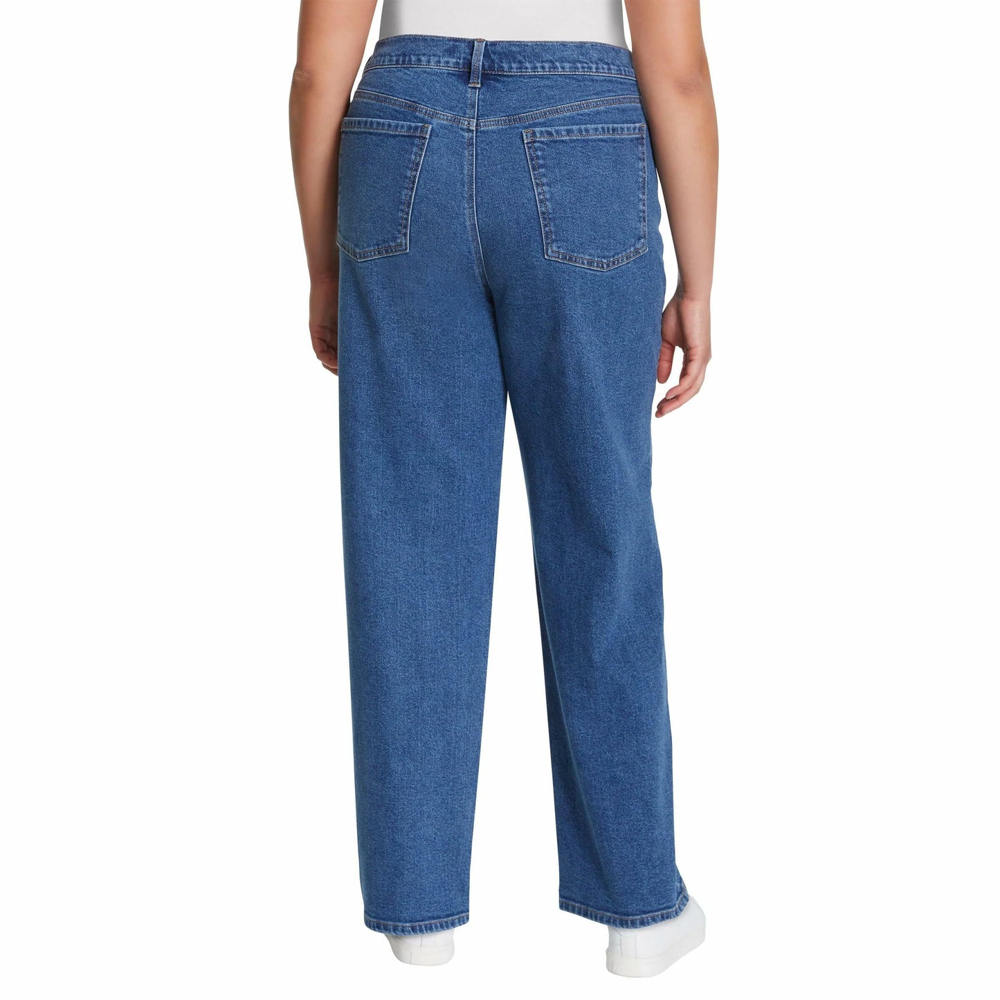 Gloria Vanderbilt Women’s Straight Leg Relaxed Fit Cotton Stretch Jean (Dark Blue, 14)