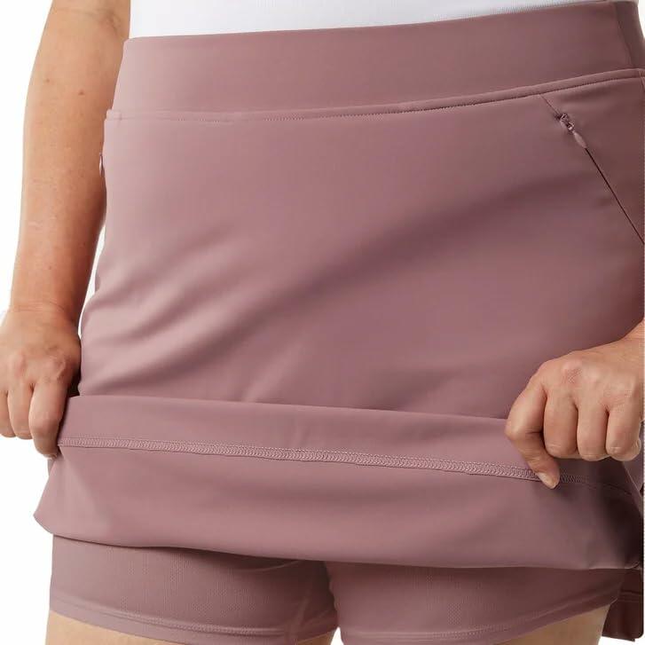 32 Degrees Women’s Skort with Inner Shorts, 2 Front Pockets, High Waist Athletic Tennis & Golf Skirt (Pink, Large)
