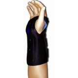 Ortho Armor Wrist Immobilizer in Black/Blue Wrist/Size: Right/Large